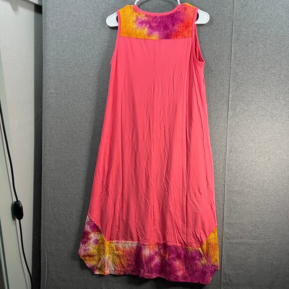 LOGO by Lori Goldstein Dress with Tie-Dye He Sunkissed Coral, X-Small - Picture 2 of 16